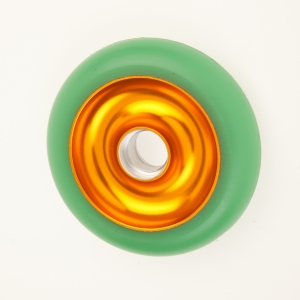 View 100 and 110mm anodized cores, colored pu scooter rollerski's