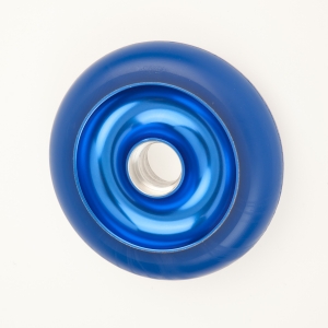 View 100 and 110mm anodized cores, colored pu scooter rollerski's